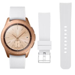 Samsung Galaxy Watch-46 rett silikonrem Hvit