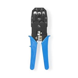 Crimp pliers | CAT5 / CAT5e / CAT6 / CAT6a / RJ10 / RJ11 / RJ45 | Cutting / Plier / Stripping | ABS / Stål | Blå