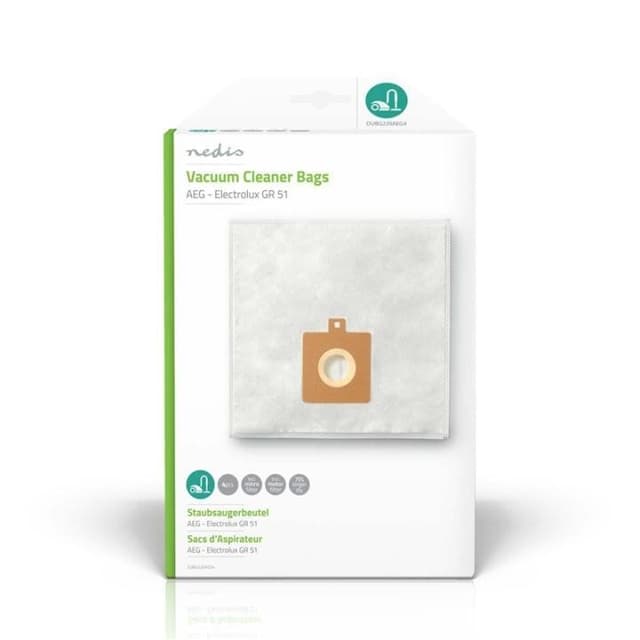 Nedis Støvsugepose- | 4 stk. | Syntetisk | Mest solgt for: AEG / Electrolux | Hvit