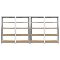 Galwix 90cm Hyllpaket: Hörnhylla och 4 Garagehyllor