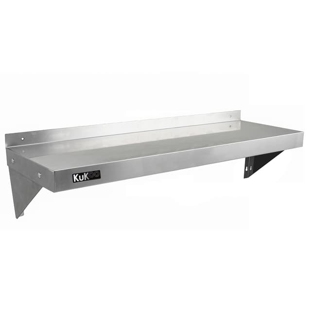 2 x Kommersiella Hyllor för Storkök i Rostfritt Stål 1250mm x 300mm