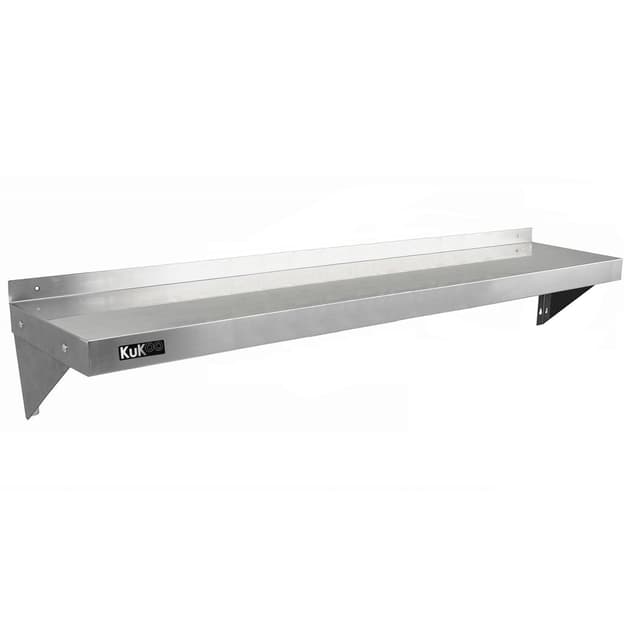 2 x Kommersiella Hyllor för Storkök i Rostfritt Stål 1500mm x 300mm