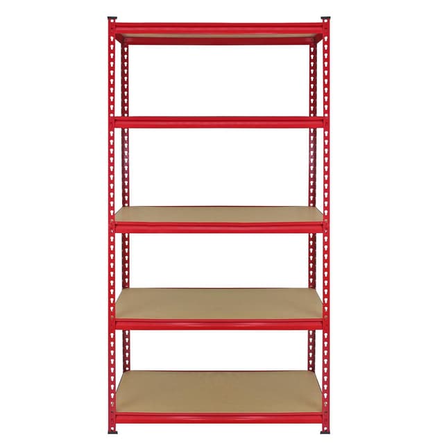 Monster Racking Z-Rax Ekstra Stærk Stålhylder, Rød, 90cm B, 45cm D
