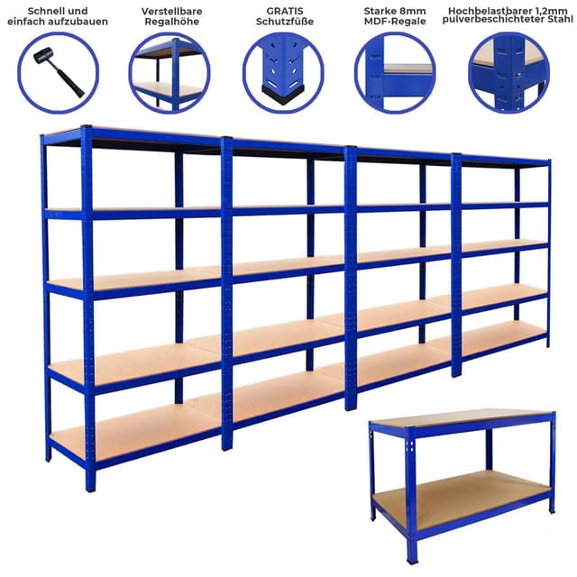 4 x T-Rax 90 x 45 x 180cm Racks & Workbench -> 4 x T-Rax 90 x 45 x 180cm Racks & Workbench