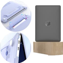 Beskyttende plastdeksel med hardt skall Sort Macbook New Air13 (A1932/A2179/2337)