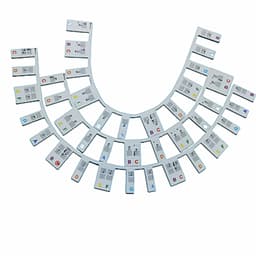 Silikon Piano Note Stickers Set Tynt 88 tangenter Flerfarget