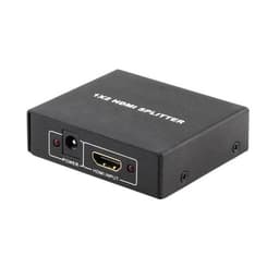 1 x 2 HDMI splitter 1080P stöder 3D-effekt Sort