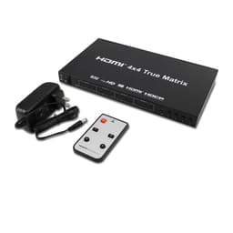 4 in 4 Out HDMI Matrix Switcher Splitter 4K 30Hz EDID RAM Blu-ray Musta