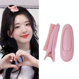 Hårklämmor hårrotsklämmor för naturligt fluffigt hår 1 par Rosa