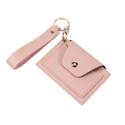 Litchi-mønsterkortveske Rosa