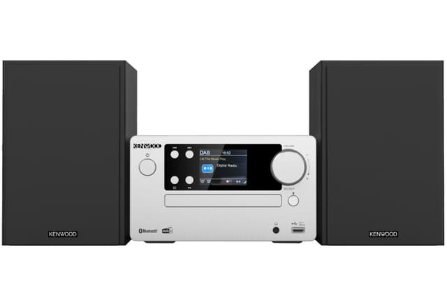 Kenwood M-725DAB Mini-system med Bluetooth och DAB+ (silver)