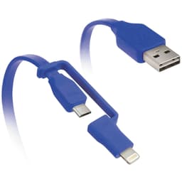 Tylt Flyp-Duo Lightning/Mikro USB-kabel - 1 m - blå