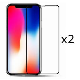2-Pack iPhone 14 Plus Skärmskydd i 9H Härdat glas, Svart ram