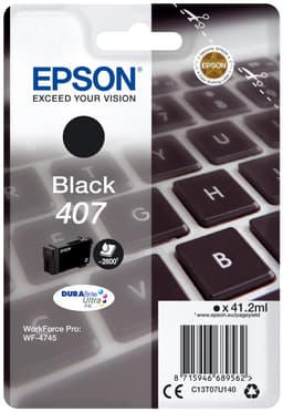 Epson DuraBrite Ultra 407 sort blekkpatron