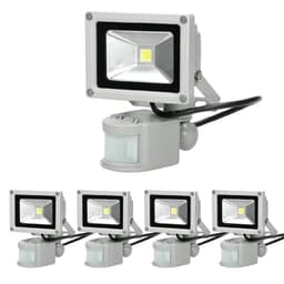 5 x LED-valonheitin + anturi 10W lämmin valkoinen