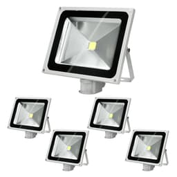 ECD Germany 5 stykker LED projektør udendørs 50W med bevægelsesdetektor - 2800K