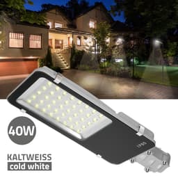 Gatlykta gatubelysning gatlykta 40W kyla vitt IP65 utomhus lykta