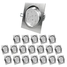 ECD Germany pakke med 20 LED-indbyggede spotlights 9W 230V 668 lumen varm hvid