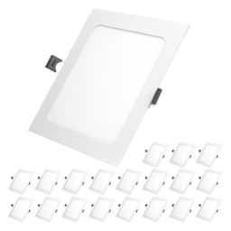 ECD Germany-paket med 20 LED-infällda strålkastare 12W - takpanellampa ultralätt