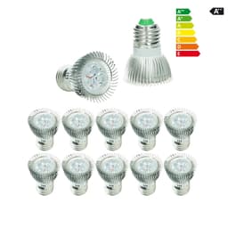 10 x LED E27 SMD LED Spot glödlampa lampa Spotlight Spotlight svalna vit 3W