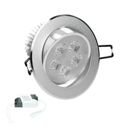 ECD Germany 1-pak LED-indbygget spotlight 5W 230V - rund Ø10,5cm - 342 lumen -