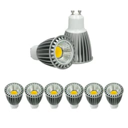 6x LED COB GU10 Spot lampe pære spotlight Forsænket søgelyset kold hvid 9W Kan