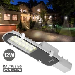 LED gadelygte vejbelysning gadelygte 12w køle hvid IP65 udendørs