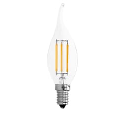 LED Retro hehkulamppu E14, lämmin valkoinen, kynttilän muoto 6W
