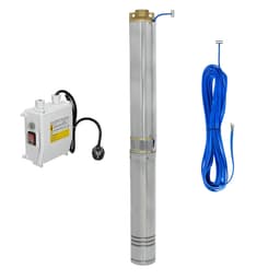 Djup brunn pump Brunnen pumpar dränkbar pump rörpump 1100 W 9000 l / h 9,4 bar