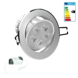 ECD Germany 6 kpl LED upotettavat valonheittimet 5W 230V - Pyöreä Ø10,5cm - 342