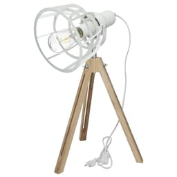 Pöytävalaisin Ø 20 cm E27 pistorasia valkoinen metalli Vintage/Retro