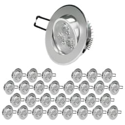 ECD Germany 30er Pack LED upotettava valonheitin 3W 230V 226 Lumen