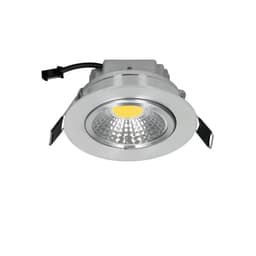 ECD Germany 8-Pack LED uppovalaisin COB 3W 230V - mm Ø 80 - - hopea - alumiini