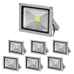 ECD Germany 7 x SMD LED projektørlys kold hvid vandtæt 20 W