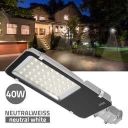 Gadelygte vejbelysning gadelygte 40W Neutral Hvid IP65 Udendørs Lantern