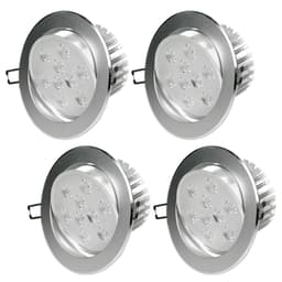ECD Germany pakke med 4 LED-forsænkede lygter 9W 230V - 632 lumen varm hvid