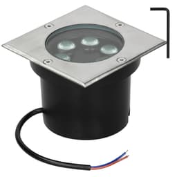 ECD Germany 6-pk LED-forsænket gulvlampe 5W - varm hvid 3000K - 230V - firkantet