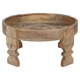 WOMO-DESIGN Soffbord Ø 60 x 30 cm runda, naturligt, unikt, handgjort av massivt