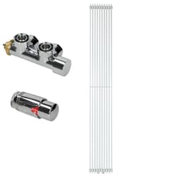 Design radiator panel radiator med vägganslutning 145x2000 mm Vit