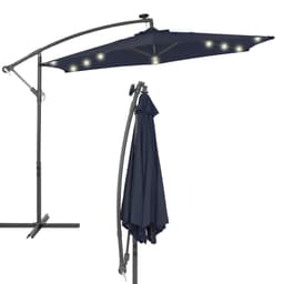 Traffic Light Paraply med krank og stativ inkl. LED Solar Ø 300 cm Navy-Blue