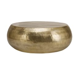 WOMO-DESIGN Håndlavet sofabord Orient rundt Ø 80x30 cm, guld, lavet af