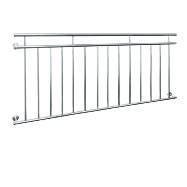 ECD Germany fransk altan 184 x 90 cm | 14 tværbjælker | genspejlende | rustfrit