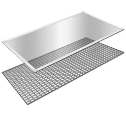 ECD Germany -alumiininen kevytakselin suojus 80 x 115 cm - alumiinisäleikkö