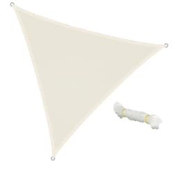 Kolmikulmainen aurinkopurje 3,6x3,6x3,6 m Kermanvärinen 100 % HDPE UV-suojalla