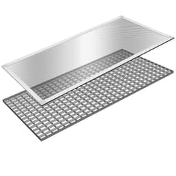 ECD Germany aluminiumslysdæksel 60 x 115 cm - aluminiumsgitter til lette aksler