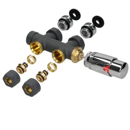 Radiatortermostaten forbindelse kit gennem antracit medium forbindelse