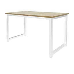 ML-Design tietokoneen työpöytä 120x60x74,5 cm puinen tammi ja valkoinen tukeva