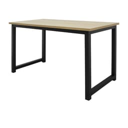 ML-Design työpöytä moderni muotoilu, 120 x 60 x 75 cm, tammi musta metallirunko