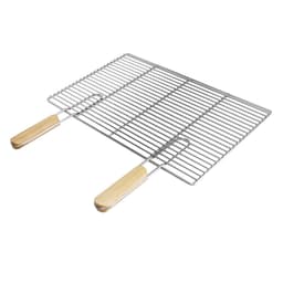 Rustfrit stål grill rustfrit stål grill rist med aftagelige håndtag 54 x 34 cm
