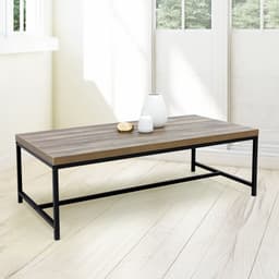ECD Germany soffbord 116x60x40 cm - kvadrat - av trä MDF / metallram -